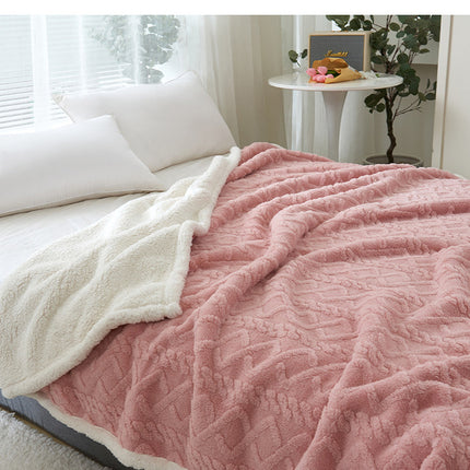 Cake cashmere blanket, plush fleece blanket, plush soft blanket, fluffy blanket,, for sofa bed, warm and cozy winter thick bed blanket