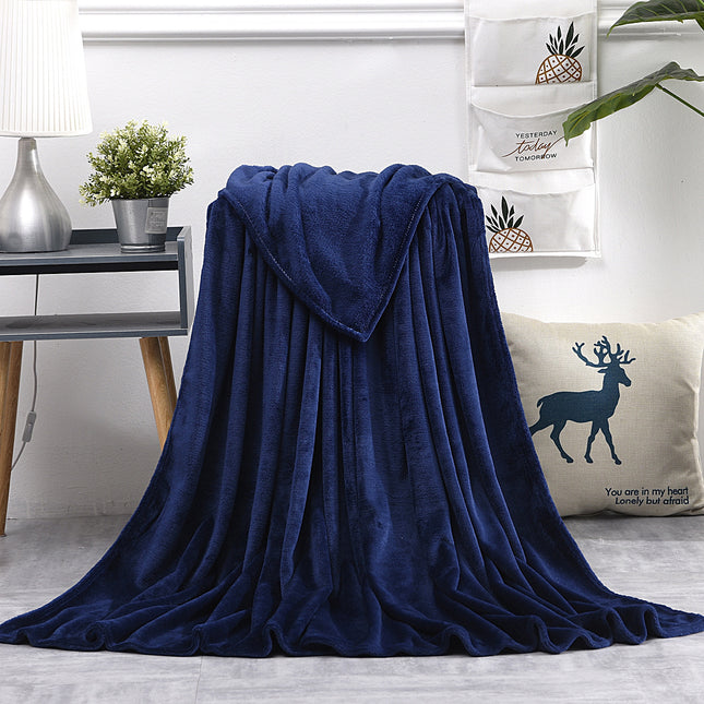 Solid Color Flannel Blanket, Fluffy Blanket, Cute Blanket Made of Fluffy Soft Coral Fluff, Blanket for Sofa Bed