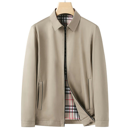 Men's Full Zip Jacket Light Thin Casual Coat Water Resistant Sport Jacket