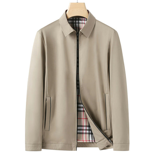 Men's Full Zip Jacket Light Thin Casual Coat Water Resistant Sport Jacket