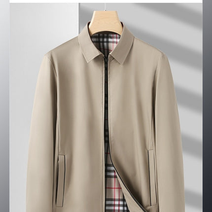 Men's Full Zip Jacket Light Thin Casual Coat Water Resistant Sport Jacket
