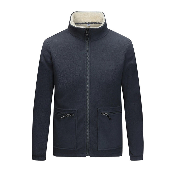 Men's Winter Sherpa Lined Fleece Parka Jacket Windproof Coat Stand Collar Jacket