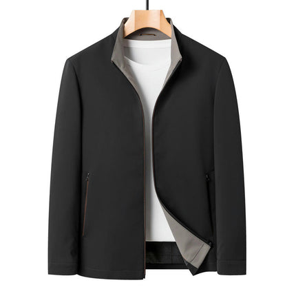 Vestes légères pour hommes, fermeture éclair complète, tenue de travail décontractée, affaires avec poches