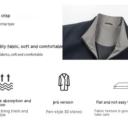 Vestes légères pour hommes, fermeture éclair complète, tenue de travail décontractée, affaires avec poches