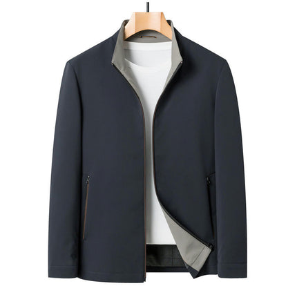 Vestes légères pour hommes, fermeture éclair complète, tenue de travail décontractée, affaires avec poches