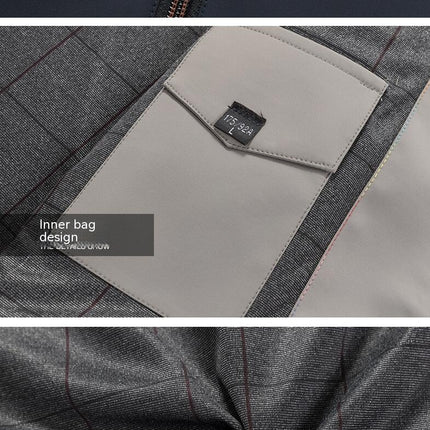 Vestes légères pour hommes, fermeture éclair complète, tenue de travail décontractée, affaires avec poches