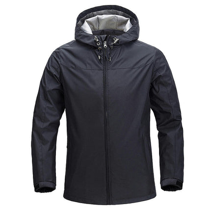 Men's Lightweight Softshell Jacket Hooded Water Resistant Coats