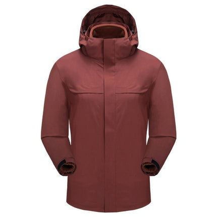 Men's Ski Jacket 3 in 1 Snow Winter Coats Waterproof Windproof Fleece Hooded Jackets