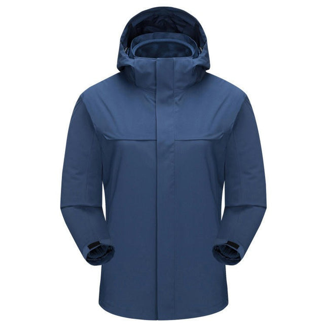 Men's Ski Jacket 3 in 1 Snow Winter Coats Waterproof Windproof Fleece Hooded Jackets