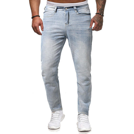 Men's Skinny Jeans Stretch Tapered Leg Denim Pants for Men