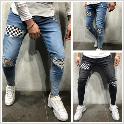 Men's Slim Fit Jeans Skinny Stretch Denim Pants for Men