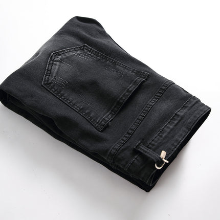 Men's Slim Fit Stretch Jeans Ripped Skinny Jeans for Men, Straight Leg Fashion Pants