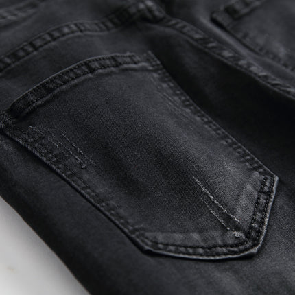 Men's Slim Fit Stretch Jeans Ripped Skinny Jeans for Men, Straight Leg Fashion Pants