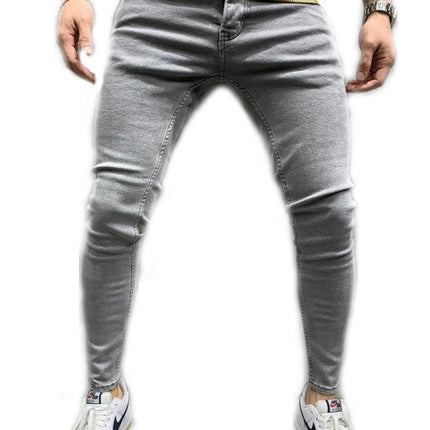 Men's Slim Fit Jeans Skinny Stretch Denim Pants for Men Tapered Leg 1