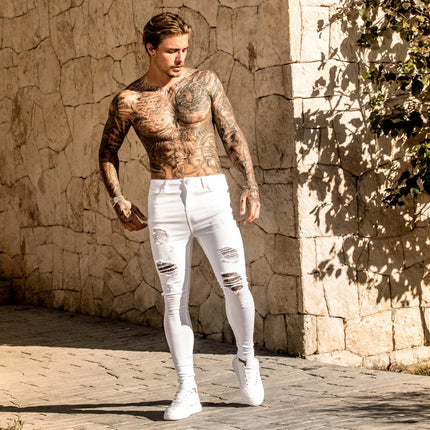 Men's Slim Fit Jeans Skinny Stretch Denim Pants for Men Tapered Leg 1