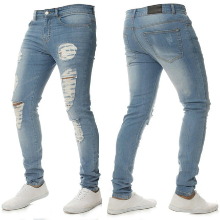 Men's Slim Fit Jeans Skinny Stretch Denim Pants for Men Tapered Leg 1