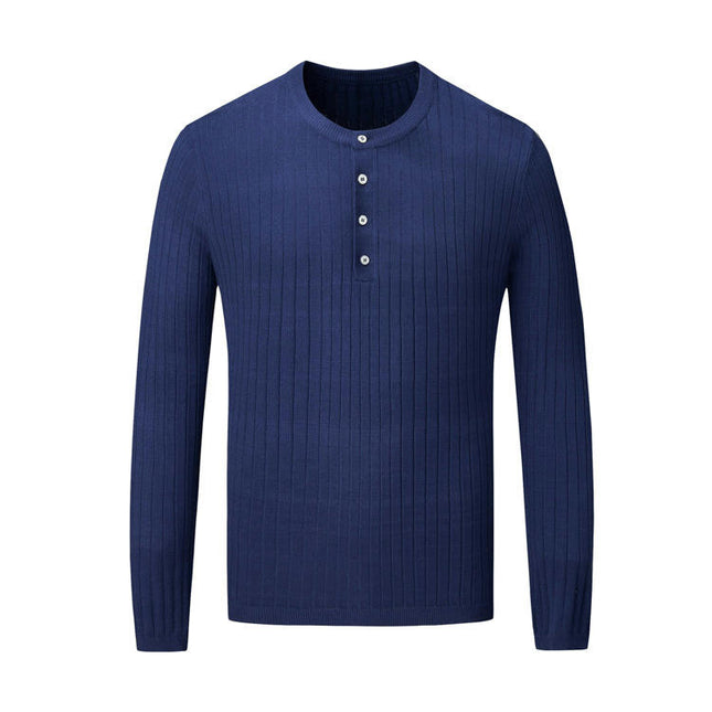 Men's Ribbed Henley Shirt Slim Fit Muscle Shirt Fitted Cotton Short&Long Sleeve Casual T-Shirt
