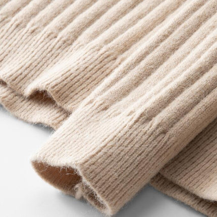 Men's Quarter Zip Up Sweaters Mock Neck Sweater Slim Fit Pullover Sweater