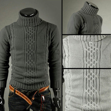 Men's Pullover Men's Knitwear Turtleneck Sweater Long Sleeve Warmth Sweater