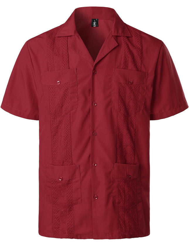 Men Short Sleeve Shirt Casual Summer Beach Button Down Shirts
