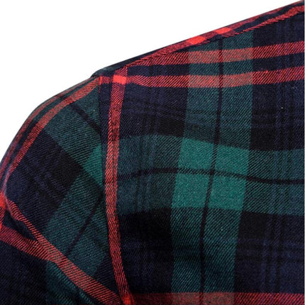 Men's Button Down Shirts Regular Fit Long Sleeve Casual Plaid Shirt 1