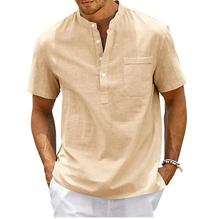 Men's Shirts Summer Short Sleeve Loose Fit Lightweight Casual Tops
