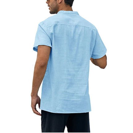 Men's Shirts Summer Short Sleeve Loose Fit Lightweight Casual Tops