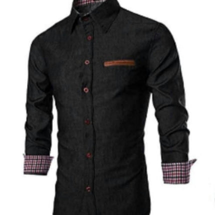 Men's Dress Shirts Long Sleeve Wrinkle-Resistant Casual Button Down Shirt