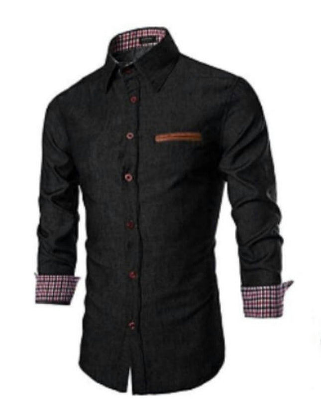 Men's Dress Shirts Long Sleeve Wrinkle-Resistant Casual Button Down Shirt
