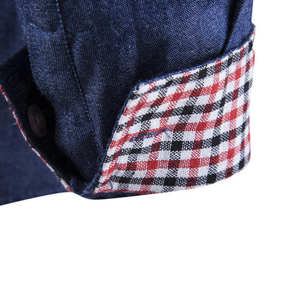 Men's Dress Shirts Long Sleeve Wrinkle-Resistant Casual Button Down Shirt