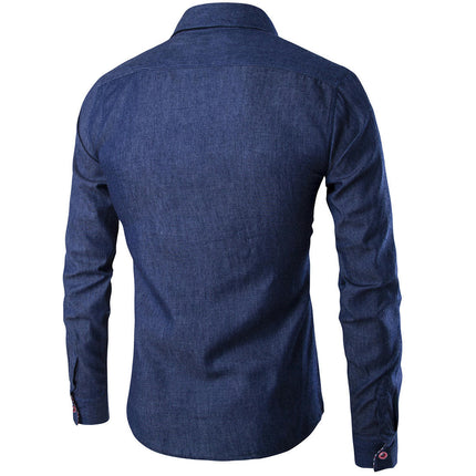 Men's Dress Shirts Long Sleeve Wrinkle-Resistant Casual Button Down Shirt