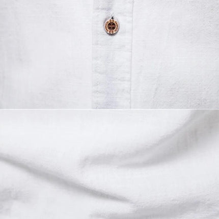 Men's Mandarin Collar Slim Fit Long Sleeve Casual Button Down Dress Shirt