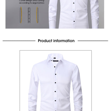Dress Shirts for Men Long Sleeve Slim Fit Stretch Solid Button Down Shirt 1