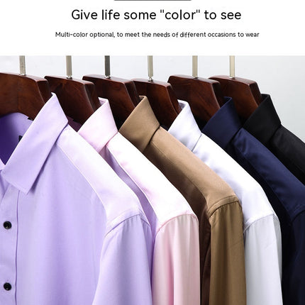 Dress Shirts for Men Long Sleeve Slim Fit Stretch Solid Button Down Shirt 1