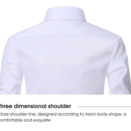 Dress Shirts for Men Long Sleeve Slim Fit Stretch Solid Button Down Shirt