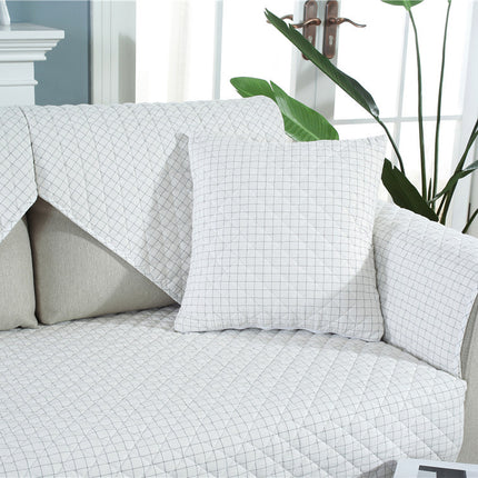 Sofa Slipcovers Quilted Plaid Sofa Seat Cover Non-Slip Washable Couch Cover for Dogs, Children and Pet Furniture Protector