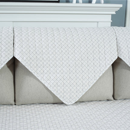Sofa Slipcovers Quilted Plaid Sofa Seat Cover Non-Slip Washable Couch Cover for Dogs, Children and Pet Furniture Protector