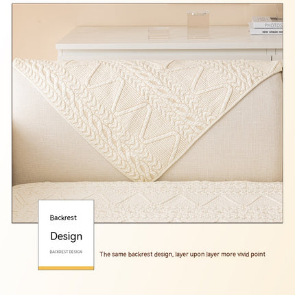 Geometric Embroidery Sofa Seat Cover Sofa Slipcovers Solid Color Couch Cover Sofa Protector for Winter