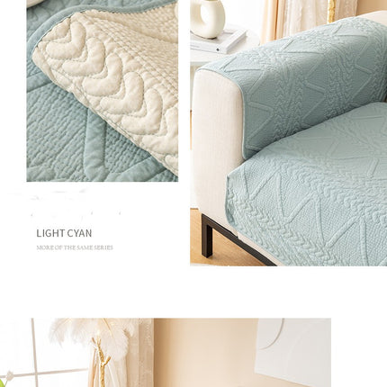 Geometric Embroidery Sofa Seat Cover Sofa Slipcovers Solid Color Couch Cover Sofa Protector for Winter