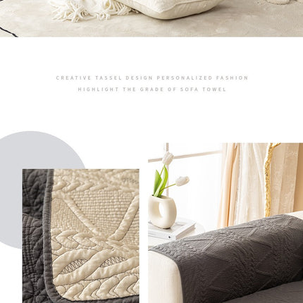 Geometric Embroidery Sofa Seat Cover Sofa Slipcovers Solid Color Couch Cover Sofa Protector for Winter