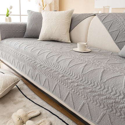 Geometric Embroidery Sofa Seat Cover Sofa Slipcovers Solid Color Couch Cover Sofa Protector for Winter