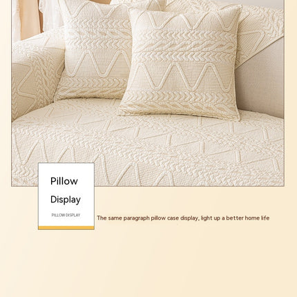 Geometric Embroidery Sofa Seat Cover Sofa Slipcovers Solid Color Couch Cover Sofa Protector for Winter