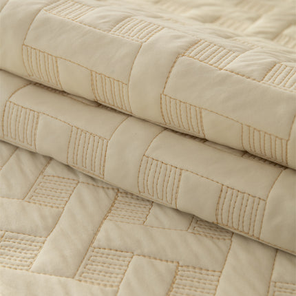 Cover Pure Color Couch Covers Fabric Quilted Embroidery Combination Sofa Slipcovers Anti-slip Sofa Protector