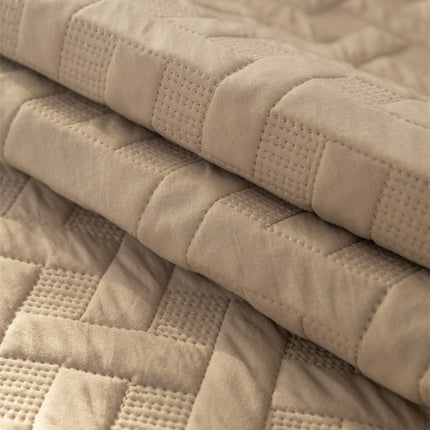 Cover Pure Color Couch Covers Fabric Quilted Embroidery Combination Sofa Slipcovers Anti-slip Sofa Protector