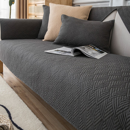 Fabric sofa seat cover, non-slip modern sofa slipcovers solid cotton four seasons universal sofa couch covers