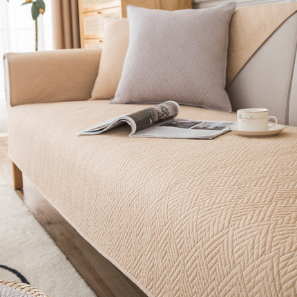Fabric sofa seat cover, non-slip modern sofa slipcovers solid cotton four seasons universal sofa couch covers