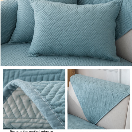 Fabric sofa seat cover, non-slip modern sofa slipcovers solid cotton four seasons universal sofa couch covers