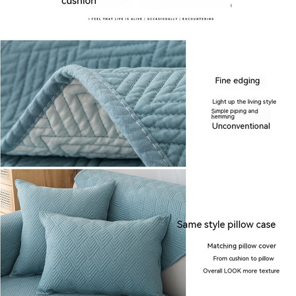 Fabric sofa seat cover, non-slip modern sofa slipcovers solid cotton four seasons universal sofa couch covers