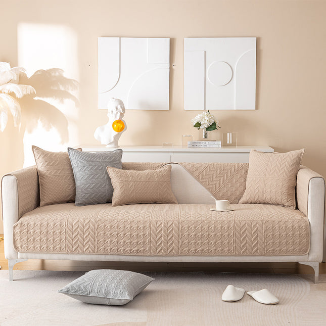Sofa slipcovers furniture protector jacquard quilted non-slip sofa seat cover sofa couch covers for dogs
