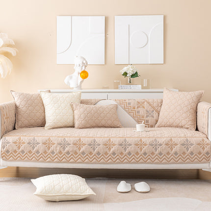 Sofa slipcovers furniture protector jacquard cotton quilted non-slip sofa seat cover sofa couch covers for dogs